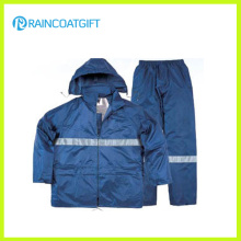 Wasserdichte Polyester PVC Reflektierende Sicherheit Arbeitskleidung (Rpy-060)